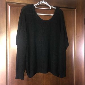 Twisted back sweater